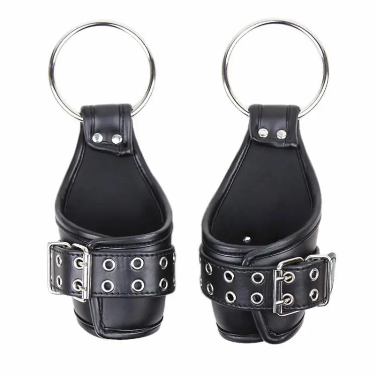 Leather Hang On Mitts Handcuffs BDSM Bondage Swing Suspension Cuffs Restraint Hanging Wrist Accessories |