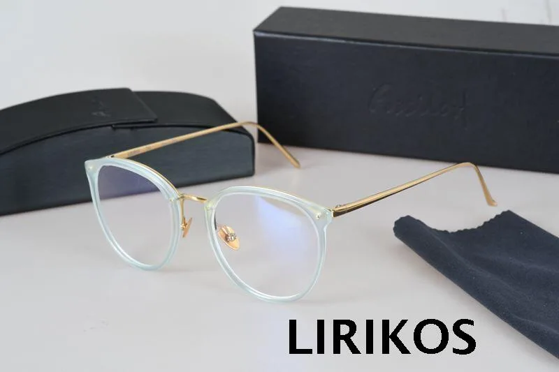 LIRIKOS чистый Титан бабушка шик модный округлые Для женщин очки
