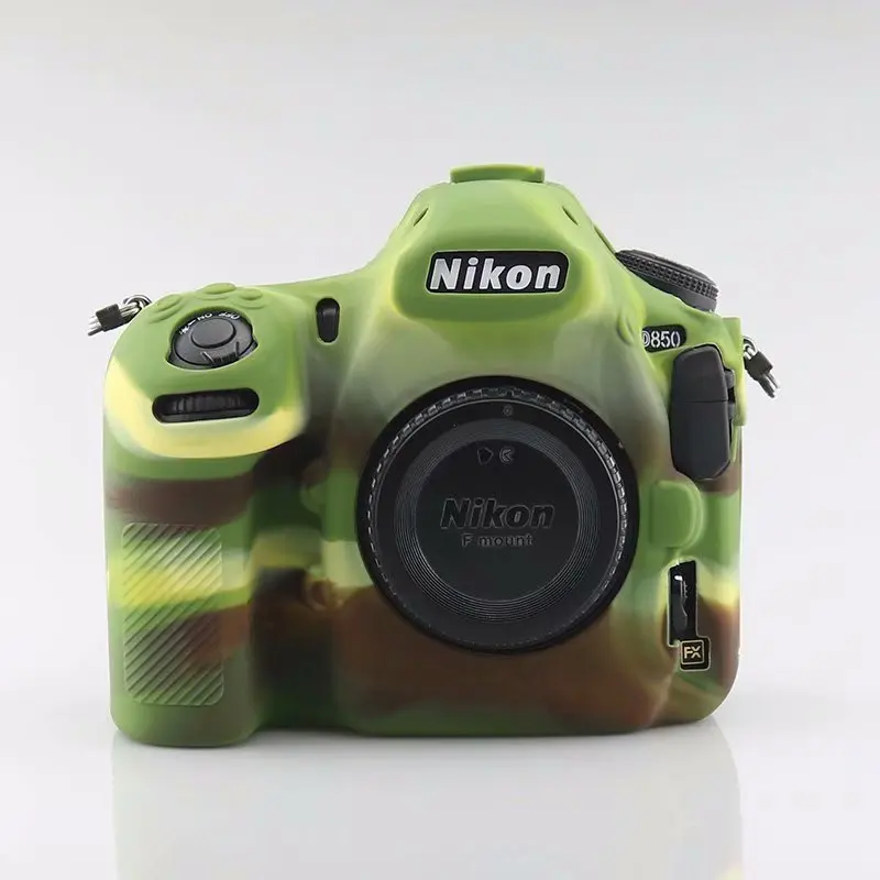 Силиконовые Камера чехол кожи для Nikon D850 DSLR Камера тела крышка протектор видео сумка для объектива - Цвет: Green