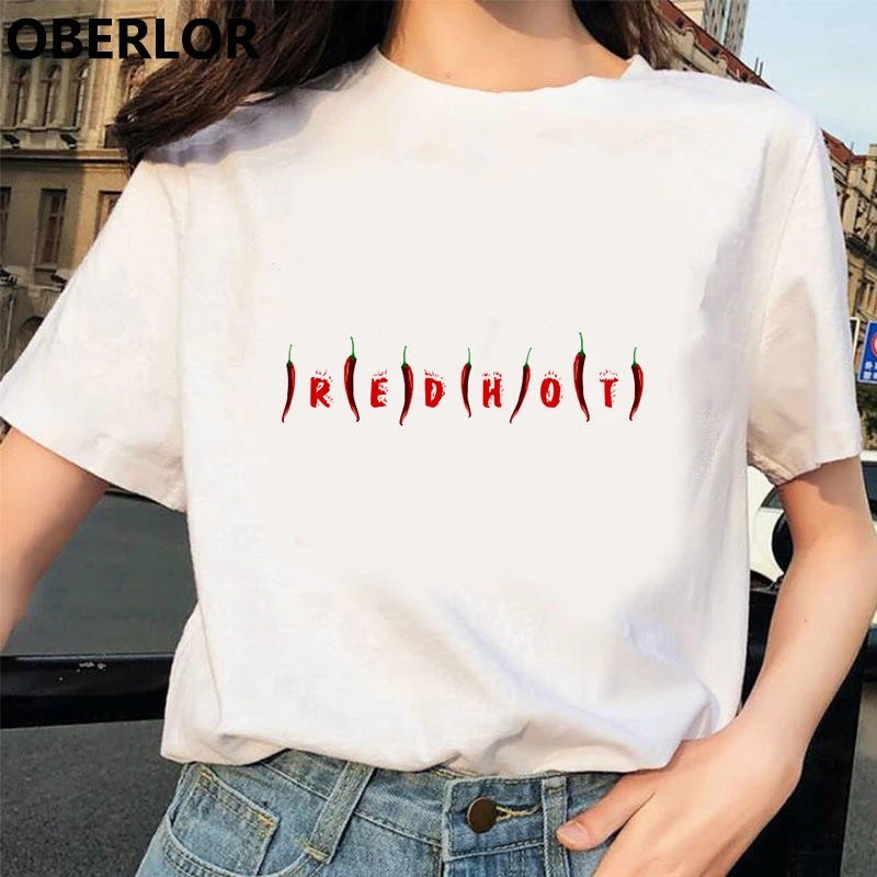 

Korean Summer Red Hot Chili Peppers T Shirt Women Ulzzang Harajuku Tshirt Women Streetwear Tee Shirts Kawaii Gothic Clothes