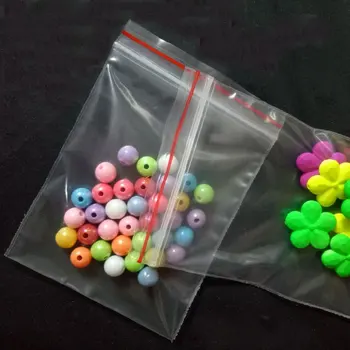 

500pcs 10Types size 5Wire Transparent Pe resealable plastic retail packaging Bag ziplock poly bags clothing Jewelry Bags