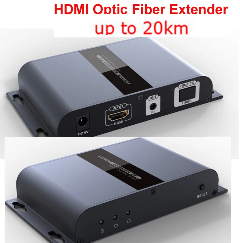 378A Новый HDMI волоконно-оптический удлинитель с ИК, продлить 20 км HDMI удлинитель 1080 P поддерживают 1 Tx к более приемники передачи видео