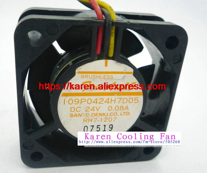 

4cm 109P0424H7D05 4015 24V 0.08A 3wire cooling