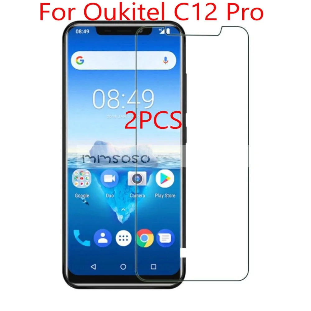 2 шт для Oukitel C12 Pro закаленное стекло 9H 2.5D Высокое качество Защитная пленка