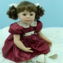 Около 50 см силиконовые виниловые Reborn Baby куклы детские игрушки Реалистичные сопроводительные спящие детские игрушки для детей