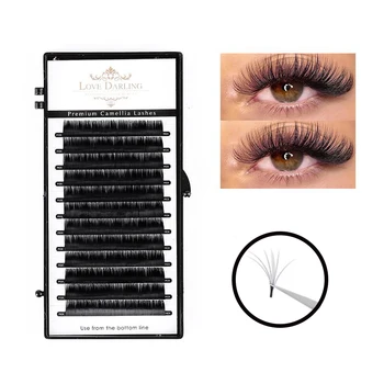 

Love Darling False Eyelash Individual Fan Volume Lashes Blossom Eyelash Extension Bloom Camellia Fake Eyelashes Extensions