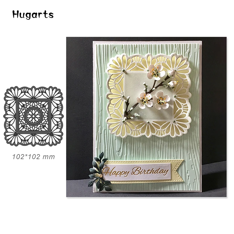 

Square Frame Metal Cutting Dies Scrapbooking Craft Dies Cut Tags for Paper Card Making Photo Album Decorative