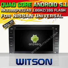 WITSON Quad Core Android 5.1 CAR DVD for NISSAN TREEANO VERSA JUKE AUTO RADIO GPS SAT NAVI +DVR/WIFI/3G+DSP+RDS+16GB flash