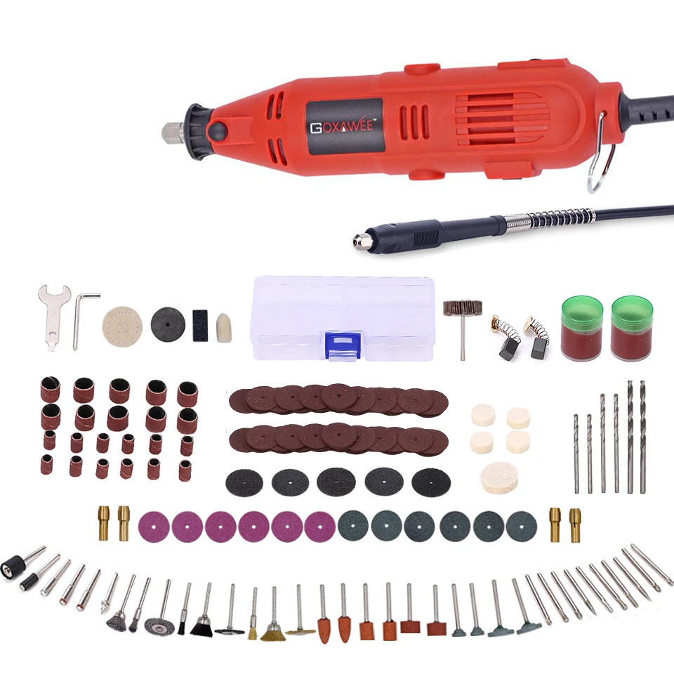 

GOXAWEE 220V Electric Drill Dremel Type Power Tools Electric Engraver Mini Drill Machine Grinder With Rotary Tool Accessories
