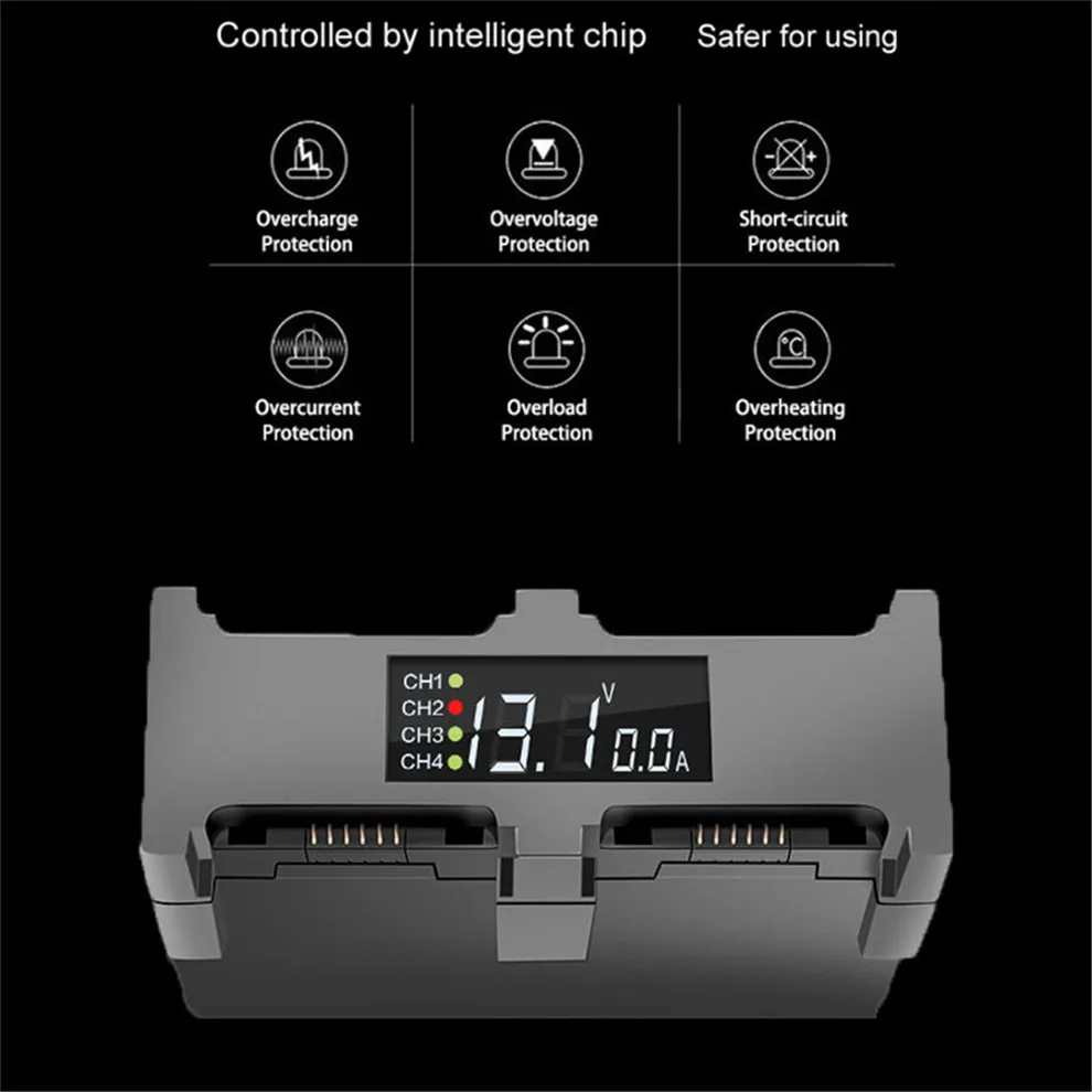 4в1 зарядное устройство концентратор RC Интеллектуальный Быстрый дисплей зарядки для DJI SPARK