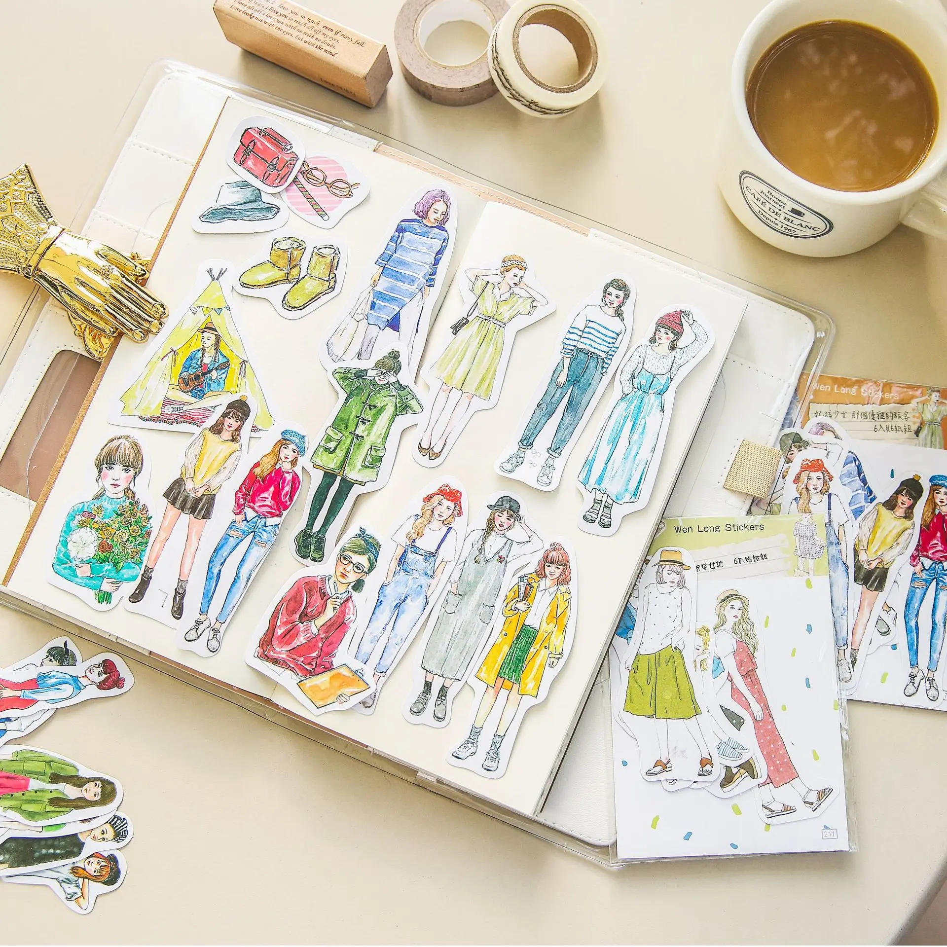 

19 Different Style Girls Paper Sticker Decoration DIY Ablum Diary Scrapbooking Label Sticker Kawaii Stationery