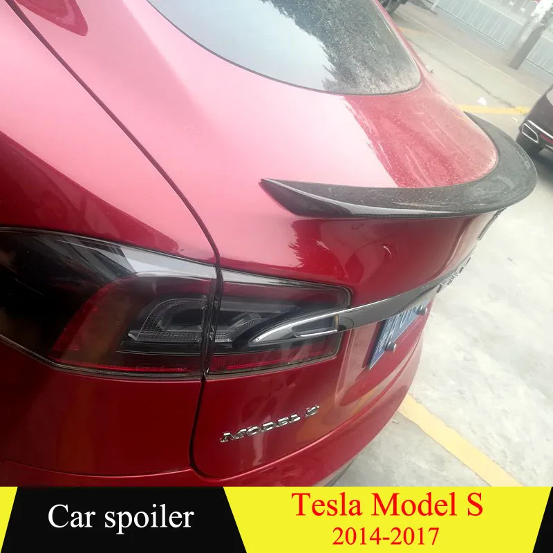 

For Tesla Model S 2012-2017 Spoiler FRP Material Primer Color Car Tail Wing Decoration For 60 70 75 85 90 D P85D P90D P100D