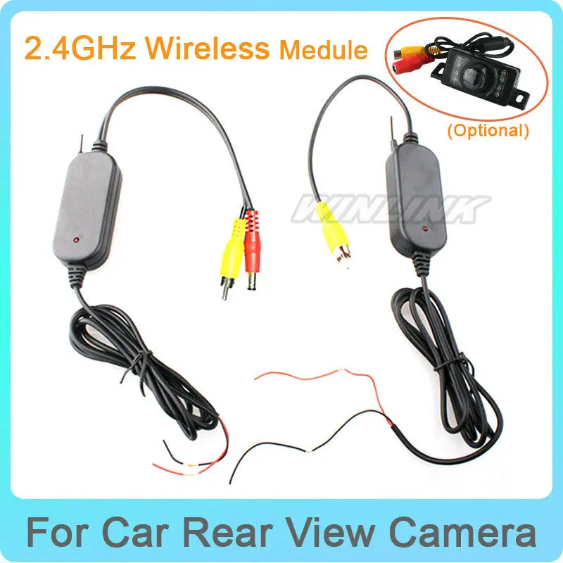 Professional Easy Install 2.4G Wireless Transmitter /& Receiver Adapter for Car Reverse Rear View Backup Camera