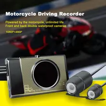 1080P мотоциклетная передняя задняя двойная круглая/квадратная камера DVR мотор видеорегистратор со специальным двухтрековым передним видеорегистратор с камерой на задней панели мотоцикла