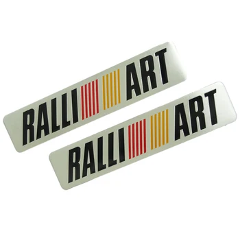 

12*2.6 cm 3D car stickers and decal Metal Emblem RALLIART Stickers for Car Refitting Stylish Emblem Decal Vinyl Auto Accessories