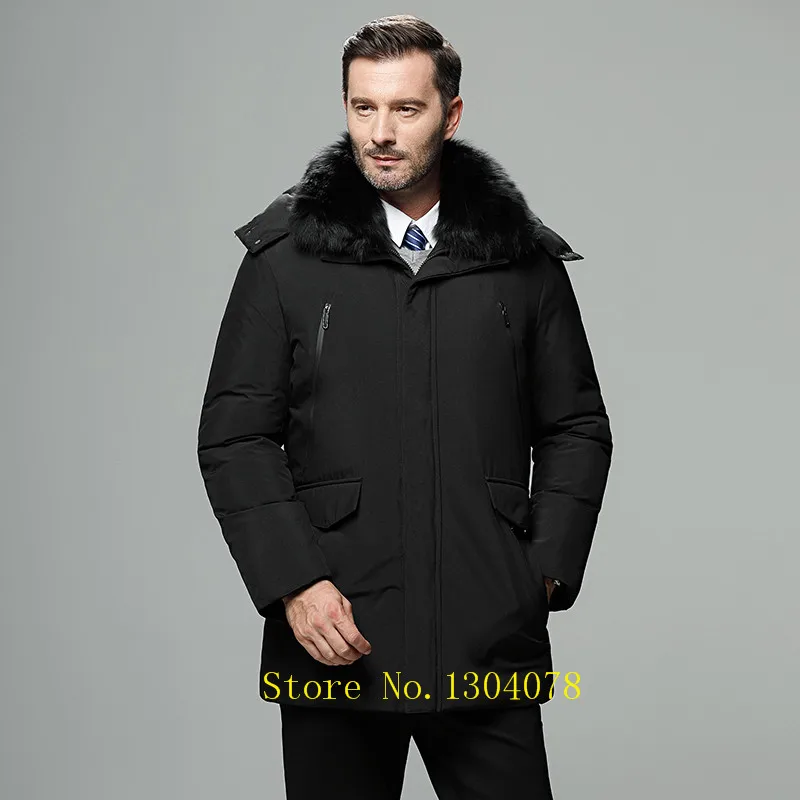 Мужские зимние куртки, толстая теплая куртка на 90% белом утином пуху, зимнее пальто для русской зимы, мужские водонепроницаемые ветровки, Пальто 5XL