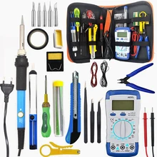 60W Temperature Electric Soldering Iron Kit Soldering Iron kit With Multimeter Desoldeirng Pump Welding Tool 110V/220V