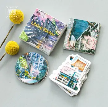 

24 pack/lot Journey Travel landscape Decorative Stickers Adhesive Stickers DIY Decoration Diary Stickers Box Package