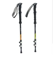 Ultra-light EVA straight grip handle Carbon fiber 3-section adjustable canes walking hiking sticks trekking pole outdoor