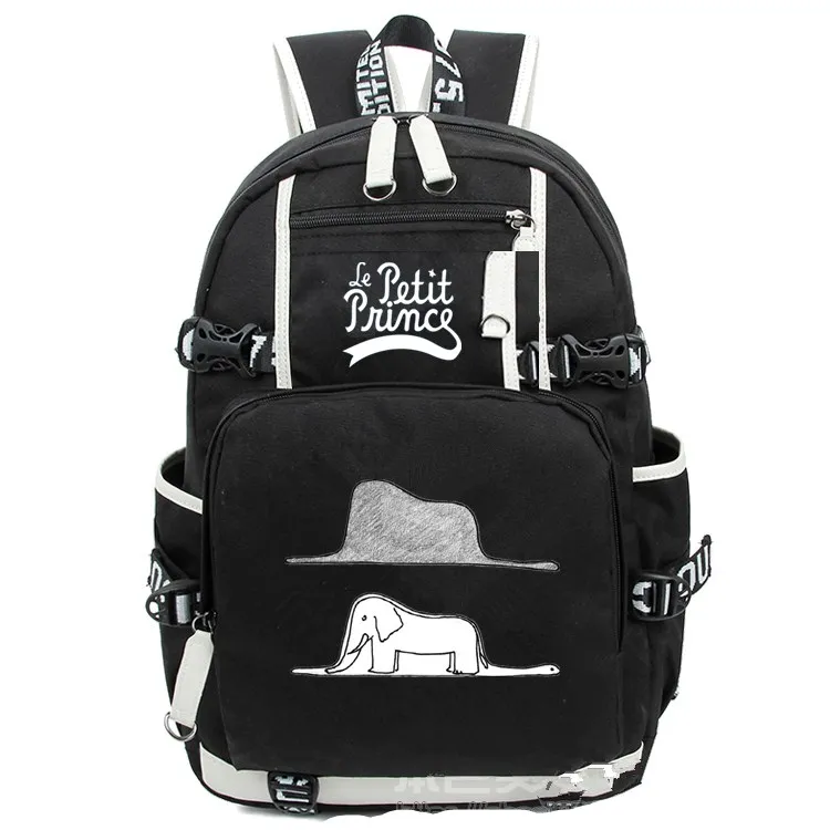 

NEW printing The Little Prince backpack Cartoon Snake Swallow Elephant Teenage Girl Backpacks canvas women men travel bag