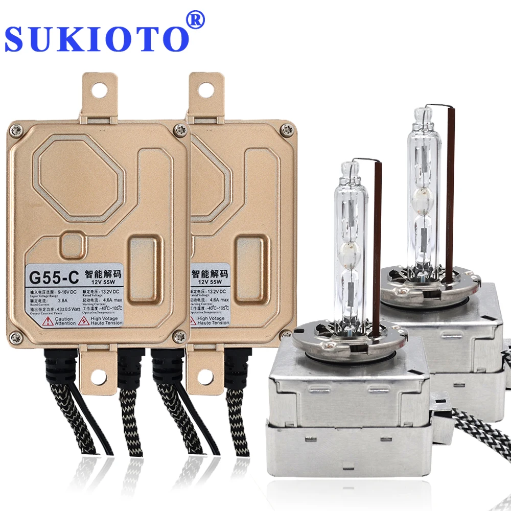 SUKIOTO 55 Вт Ксеноновые D5S ксеноновые hid лампы комплекты без ошибок CANBUS 5500K