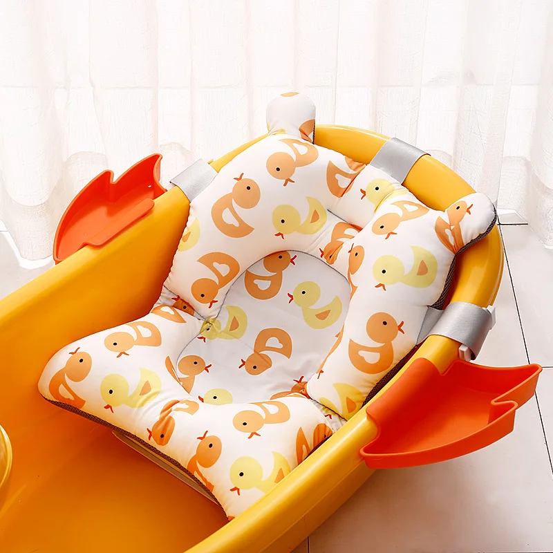 Baby Bath Tub Newborn Baby Foldable Baby Bath Tub Pad & Chair & Shelf Newborn Bathtub Seat Infant Support Cushion Mat Bath Mat
