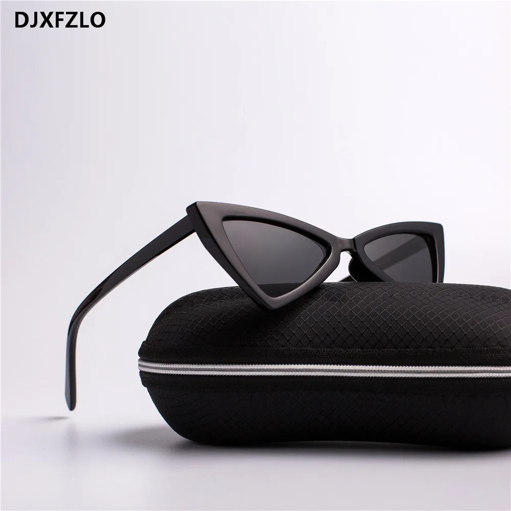 

DJXFZLO Fashion Retro Sunglasses Ladies Fashion Cat Eye Luxury Brand Designer Sunglasses Retro Sunglasses Black Glasses oculos