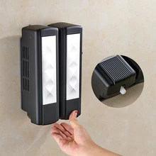 Один жидким мылом диспенсер с настенным креплением туалет душ Аксессуары для Ванная комната душ для ванной(черный