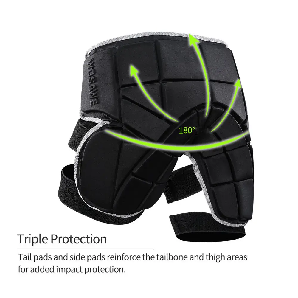 WOSAWE EVA защита Мотокросс шорты на нескользящей подошве с мягкой подкладкой короткие Хип Батт протектор перчатки для катания на лыжах, сноуборде Хоккей полу мотосапоги