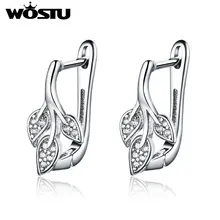 WOSTU, Новое поступление, осенние листья, цветок, серьги-гвоздики для женщин, маленькие серьги для помолвки, свадьбы, элегантные роскошные ювелирные изделия FFE133