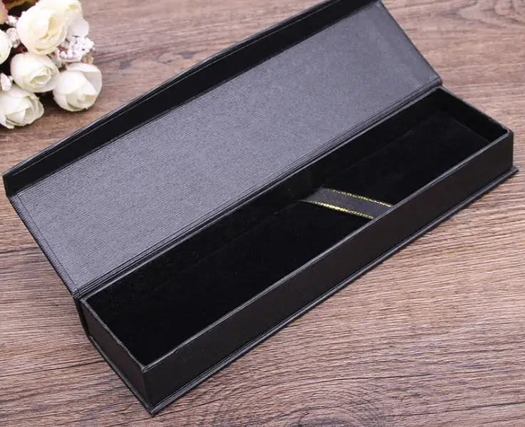 100pcs/lot Black Office Pen Display Packaging Boxes blank Gift Jewelry