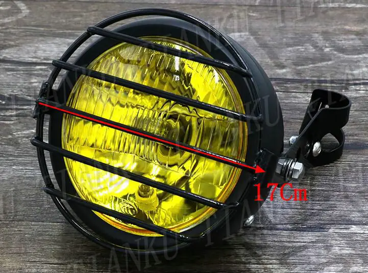 Мотоцикл " головной свет лампы+ крепление для Yamaha Honda Suzuki Kawasaki Sport Bobber заказной вертолет крейсер CG125 GN125 - Цвет: B