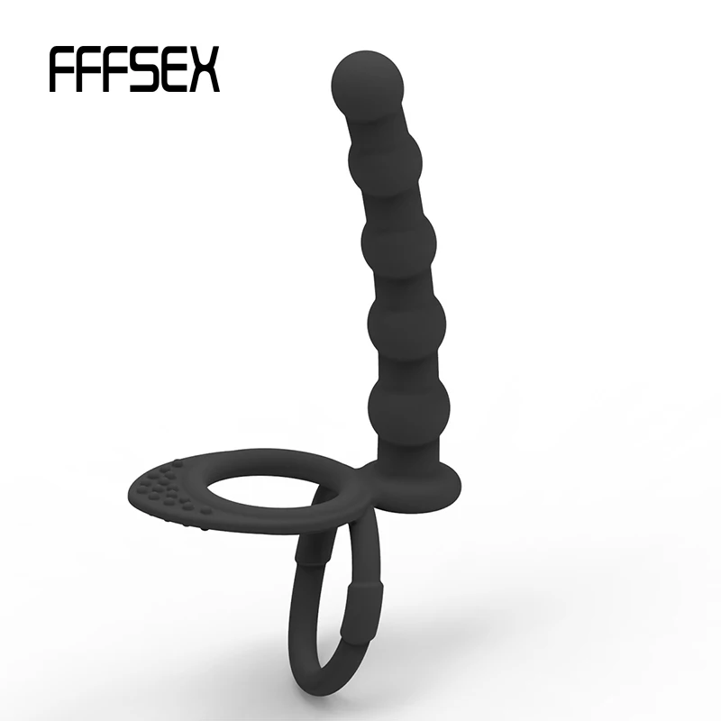 Order Offer for  FFFSEX Sex Toy Anal Beads Double Penetration Strap on Dildo Silicone Anal Toy Butt Plug G Spot Vibr