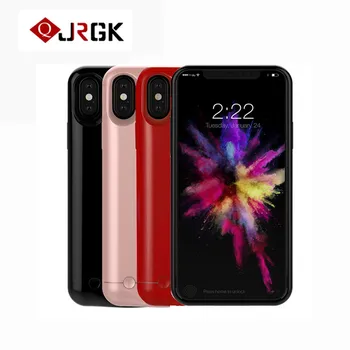 

JRGK 2 in1 External battery case Charging Case For Iphone X 5200mAh Battery Rechargeable Backup Power Bank Charger Cover