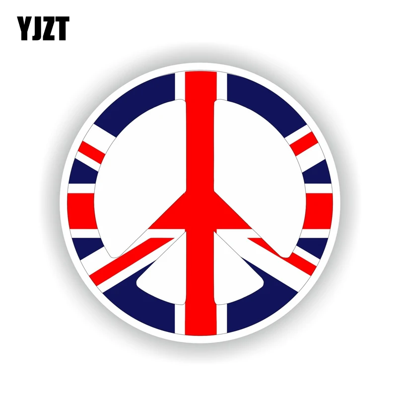 YJZT 12 5 см * Забавный символ мира стикер с UK шлем флагом наклейка автомобиля 6-1785 |