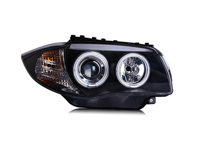 Car Styling for BMW E87 120i 130i Headlights 2004-2011 E87 LED Headlight DRL Lens Double Beam H7 HID Xenon bi xenon lens