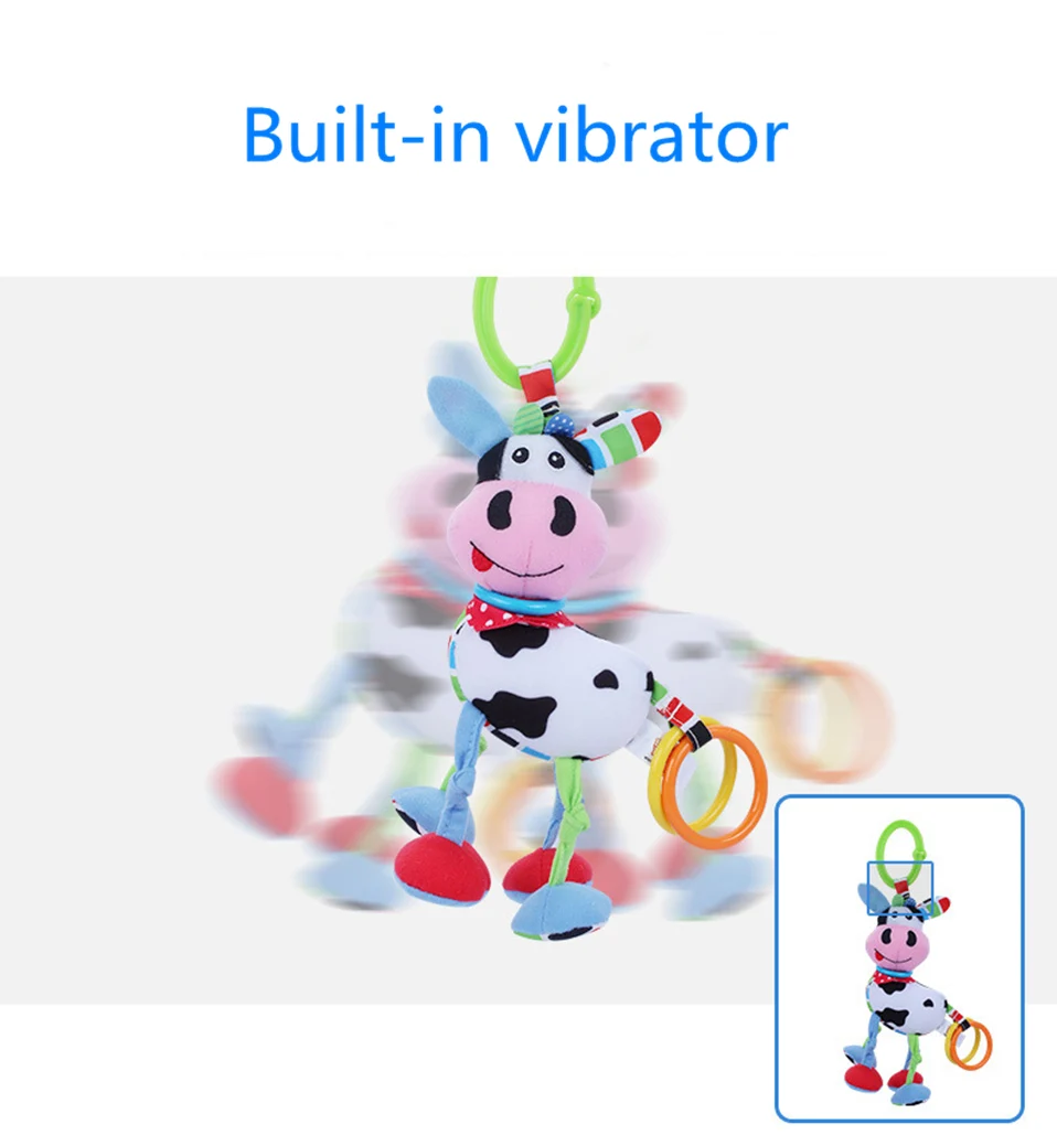 Infant Baby Toys 0-12 Months/toddler Baby Kids Rattle Toys Cartoon Animal Plush Hand Bell Baby Stroller Crib Hanging Rattles