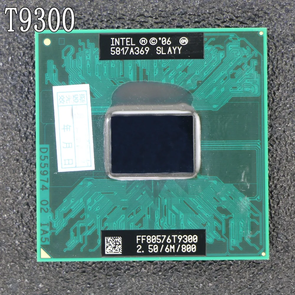 Оригинальный процессор Intel Ноутбук Core 2 Duo T9300 Процессор 6 м Кэш/2,5 ГГц/800/Dual-Core Socket 479 ноутбук процессор для GM45 PM45 - изображение