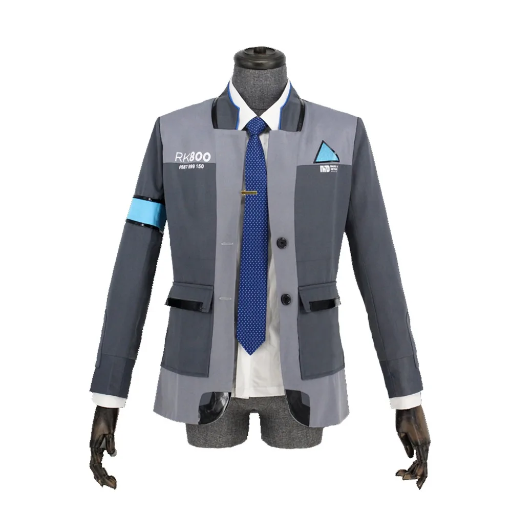 Detroit Become Human Connor RK800 Agent Suit Uniform Cosplay Costume lot 