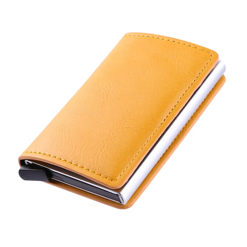 Мужской алюминиевый кошелек с задним карманом, ID карта, RFID Блокировка, мини волшебный кошелек, автоматический кошелек для кредитных карт, портмоне
