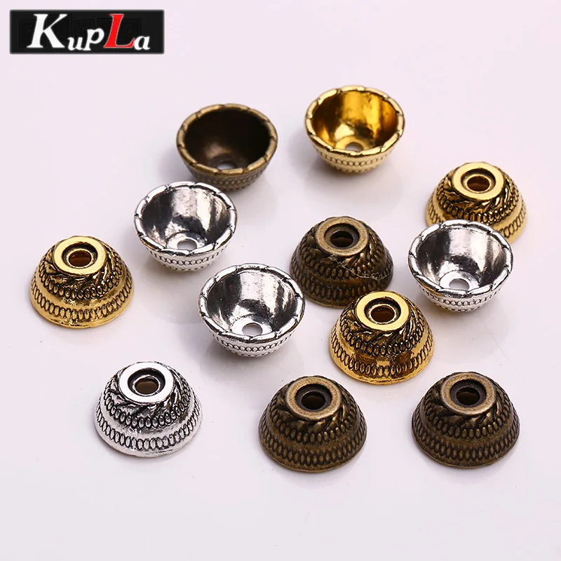 

Vintage Metal Cameo Bead Caps Diy Jewelry Findings & Components Retro Bead Caps for Jewelry Making 30pcs C5862