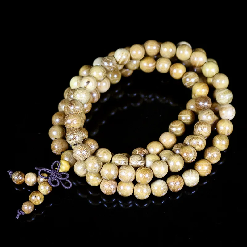 

Tibetan Buddist Jewelry Matte Surface 8mm Sandalwood 108 Beads Mala Prayer Multi-layer Bracelets For Men and Women