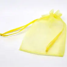 shiipng! 500 шт./лот соломенная шляпа из органзы желтого цвета свадебный подарочный пакет и Pouche 12x9 см