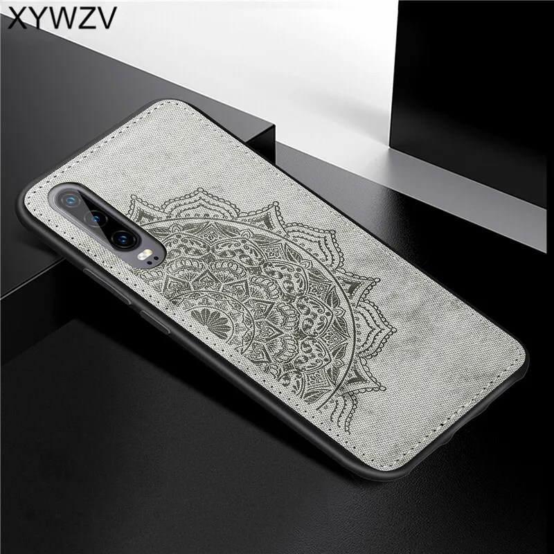 

For Huawei P30 Case Shockproof Soft TPU Silicone Cloth Texture Hard PC Phone Case For Huawei P30 Back Cover Huawei P30 Fundas