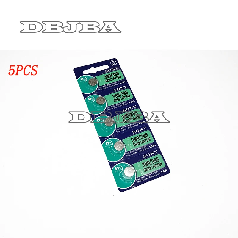 5Pcs/Lot RETAIL LONG LASTING 395 SR927SW 399 SR927W LR927 AG7 Watch Battery Button Coin Cell MADE IN JAPAN 100% Original Brand | Компьютеры