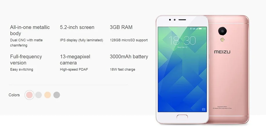 Meizu M5S 4 г LTE 32 ГБ Встроенная память Octa Core 5," HD 1280x720 13.0MP Quick Charge bluetooth 3000 мАч металлический корпус