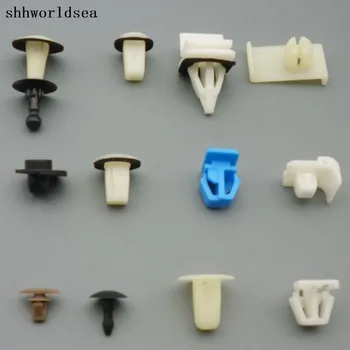 

shhworldsea 500pcs car fasteners bumper/screw grommet hood prop rod grommet push type retainer body side moulding clip