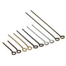 LOULEUR 200 teile/los Gold/Rot Cppper/Silber Farbe Auge Kopf Pin 20 30 40 50 mm Auge Pins für Diy Schmuck, Die Entdeckungen Zubehör