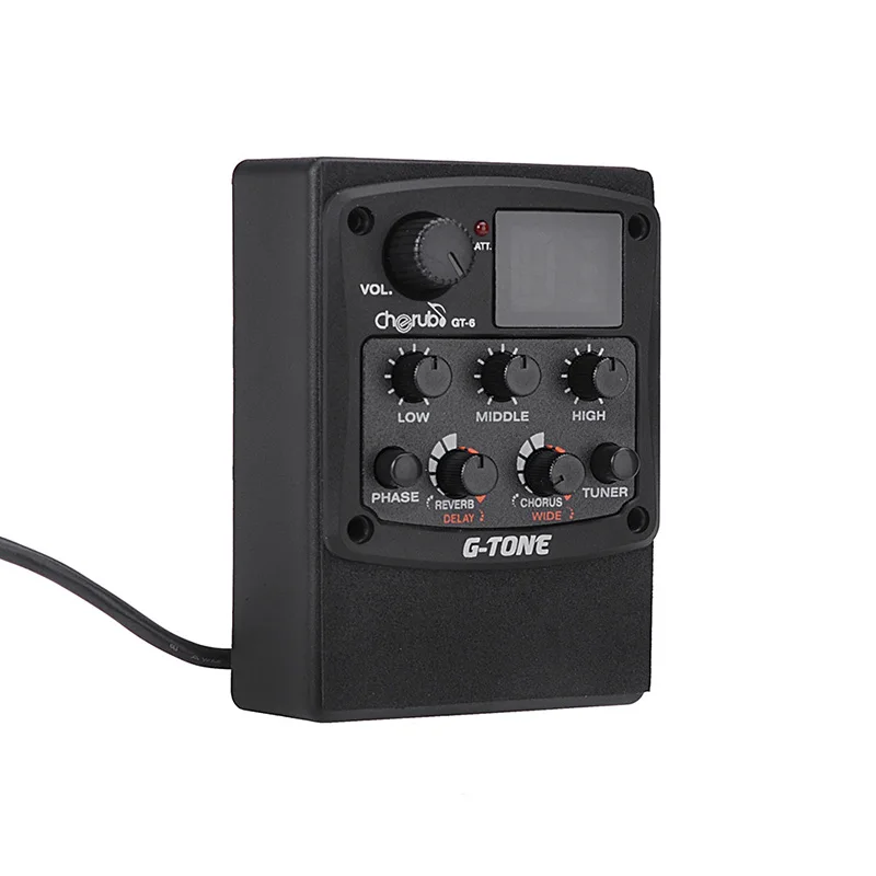 الكروب GT-6 قيثارة Preamp بيزو بيك اب تردد تأخير جوقة 3 الفرقة مكافئ المعادل LCD موالف واسعة تأثير الموسيقية أداة الكروب GT-6 قيثارة Preamp بيزو بيك اب تردد تأخير جوقة 3 الفرقة مكافئ المعادل LCD موالف واسعة تأثير الموسيقية أداة