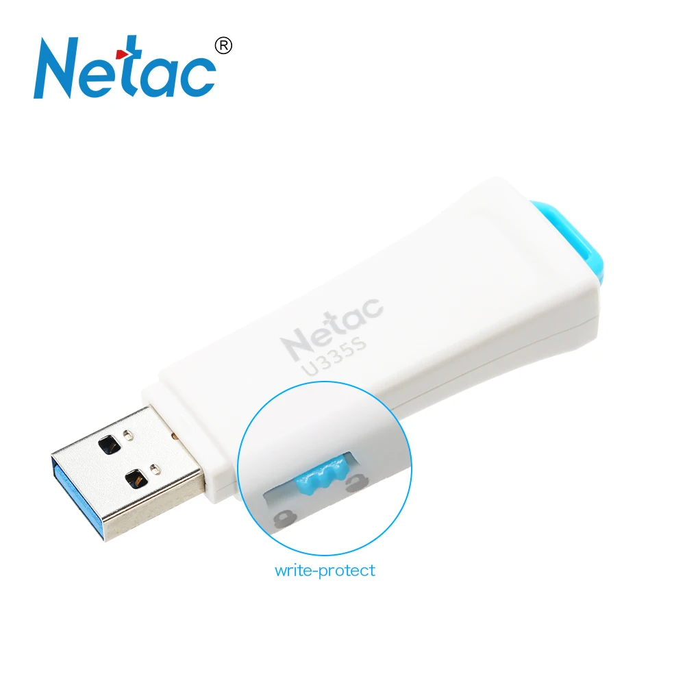 Netac защита от записи USB3.0 флеш-накопитель U335S 16 ГБ 32 ГБ 64 Гб карта памяти флеш-накопитель U палочки usb флеш-накопитель